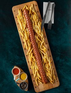 Ədviyyatlı kartof qızartması. *evsayağı 100% mal ətindən sosis